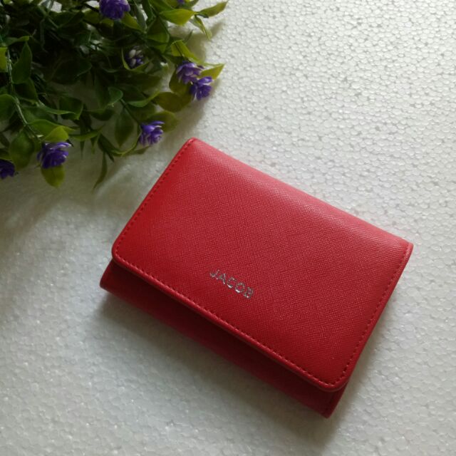 🎉 SALE 🎉 กระเป๋าสตางค์ใบกลาง Jacob ( สีแดง )