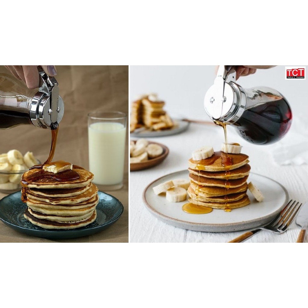 ขวดรินน้ำผึ้ง ขวดน้ำมัน ขวดใส่เครื่องปรุงรสที่หยดน้ำ ขวดน้ำเชื่อม ดีไซน์สวย ฝากดสไลด์ได้ Syrup / Honey Dispensers