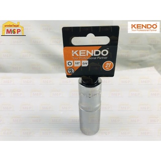 KENDO 16744 ลูกบ๊อกยาว รู 1/2" 6PT 21mm