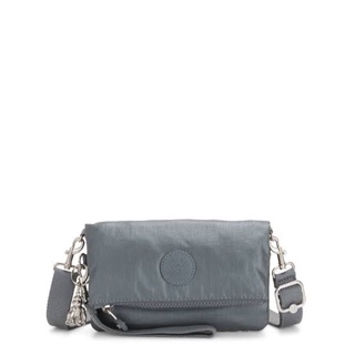 Kipling Lynne 3-1 Crossbody Wristlet Clutch steel grey metallic navy stick pr