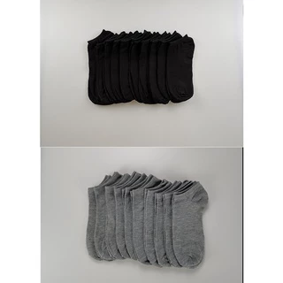 [ยกโหล 12 ชิ้น] พร้อมส่ง! ถุงเท้าข้อสั้น ป้ายญี่ปุ่น สีพื้น คุณภาพดีราคาถูก หนาไม่บาง ซักได้หลายครั้ง SO01