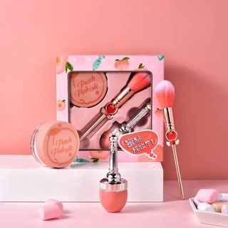 Set peach pink cute เซ็ตเครื่องสำอางของขวัญหนึ่งเซตมี 3 item