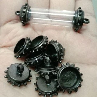 ฝาตะกรุดไข่ปลารมดำอย่างดี พร้อมหลอด