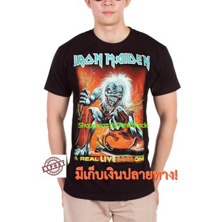 เสื้อยืดวินเทจเสื้อวง Iron Maiden เสื้อยืด ไอเอิร์นเมเดน ไอร่อน เสื้อร็อค เสื้อทัวร์ เสื้อวินเทจ RCM1385S-5XL