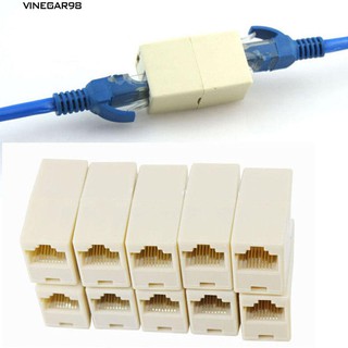 5Pcs LAN Ethernet Network ตัวเชื่อมต่อปลั๊กอะแดปเตอร์ RJ45 ปลั๊กต่อสายเคเบิล