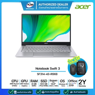 Acer Swift SF314-43-R9X8 AMD Ryzen 7 5700U/8GB/512GB SSD/14"/Win10H+Office2019/Pure Silver