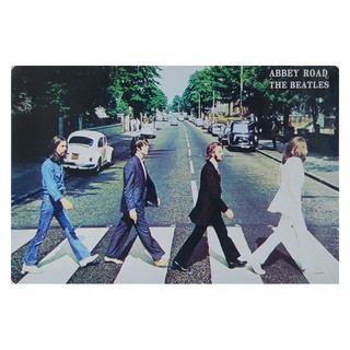 ป้ายสังกะสีวินเทจ Abbey Road The Beatles