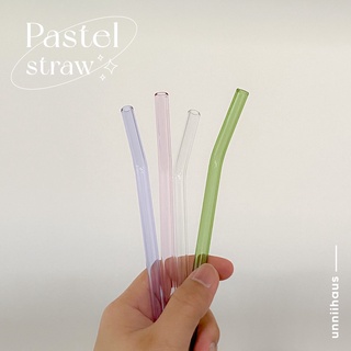 พร้อมส่ง Pastel Straw หลอดสีพาสเทล | unniihaus