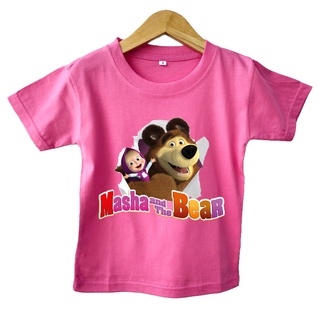 เสื้อยืด ลาย Masha and the Bear 2.0