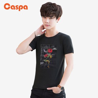 Caspa เสื้อยืดแขนสั้น 2 สี รุ่น S-592 ลายปักกุหลาบ เสื้อยืดแขนสั้น เสื้อยืดราคาถูก สําหรับผู้ชาย ผู้หญิง