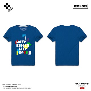 Unisex T-Shirt เสื้อยืดคอกลม แขนสั้น พิมพ์ลาย Tetris ใส่ได้ทั้งผู้หญิง-ผู้ชาย/ รุ่น IA-070