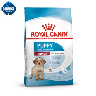 Royal canin Medium Puppy อาหารลูกสุนัข ขนาดกลาง อายุ 2-12 เดือน ขนาด 4 กิโลกรัม/ 1กิโลกรัม { แพ็คเกจใหม่ }