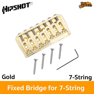 Hipshot Fixed Bridge 7-String หย่องกีต้าร์ฟิกซ์บริดจ์ 7 สาย สี Gold