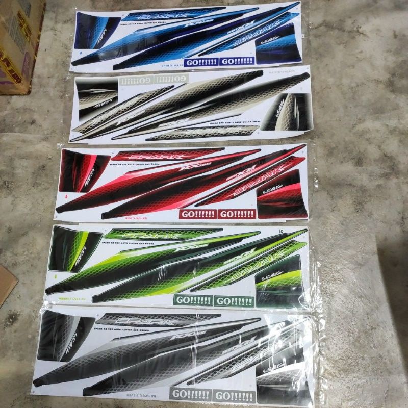 Stiker สติ๊กเกอร์ชุดฝาครอบแถบ (1) yamaha rx135 lc135v1 lc135 v1 135lc v1