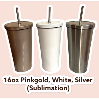 แก้วสแตนเลสเก็บความเย็น 16oz สามารถใช้สำหรับงานสกรีนหมึกซับ (Sublimation)