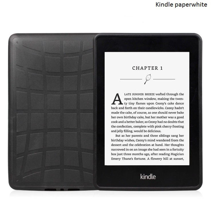 Kindle Paperwhite เคสกันกระแทกสีดําแบบยืดหยุ ่ น