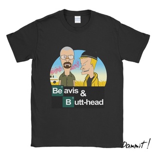 ผ้าฝ้ายคอกลมเสื้อยืด พิมพ์ลาย Beavis And head Breakin Bad Dammit90s สําหรับผู้ชายfrom S-4XL