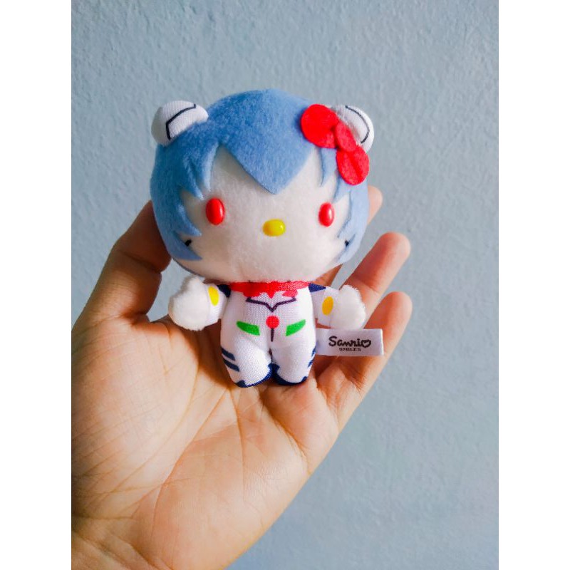 🔥(หายาก)Evangelion x Hello Kitty Rei Ayanami Plush Doll Figure Sanrio JAPAN ANIME MANGA