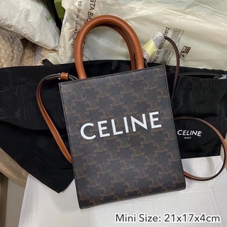 ถูกที่สุด ของแท้ 100% CELINE MINI VERTICAL CABAS IN TRIOMPHE