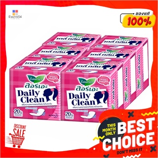 ลอรีเอะ เดลี่ คลีน แผ่นอนามัย กลิ่นพิงค์ ซากุระ 20 ชิ้น แพ็ค 6 ห่อLaurier Daily Clean Panty Liner Pink Sakura 20 pcs x 6