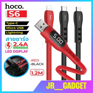 Hoco S6 ของแท้100% สายชาร์Timing Cable USB Charging Data Sync Cable LED Screen Display Fast Charge