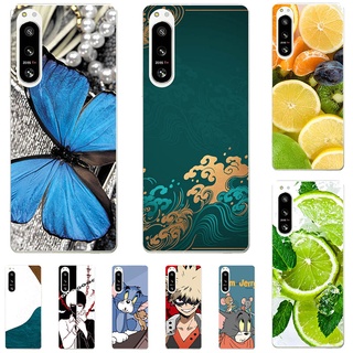 เคสซิลิโคนนิ่ม ลายดอกไม้ Tom and Jerry สําหรับ Sony Xperia 10 IV 5 IV XQCQ54 XQ-CQ72 Xperia 1 IV XQCT54 XQCT62 XQ-CT72