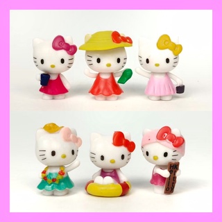 ฟิกเกอร์ ตุ๊กตาคิตตี้ โมเดลคิตตี้ Hello kitty เซท 6 ตัว งานน่ารักมาก