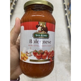 ผลิตภัณฑ์สำหรับ ราดพาสต้า ตรา ซัน เรโม่ 500 G. Homestyle Pasta Sauce Bolognese ( Sanremo Brand ) โฮมสไตส์ พาสต้า ซอส โบโลเนส