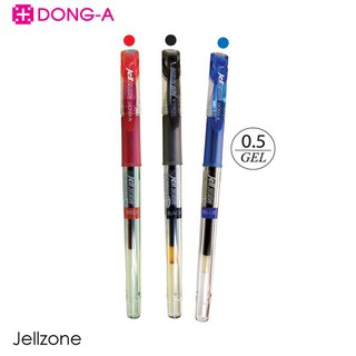 ปากกาหมึกเจล 0.5มม. Dong-A Jellzone  มีปลอก ดำ/แดง/น้ำเงิน 1 แท่ง