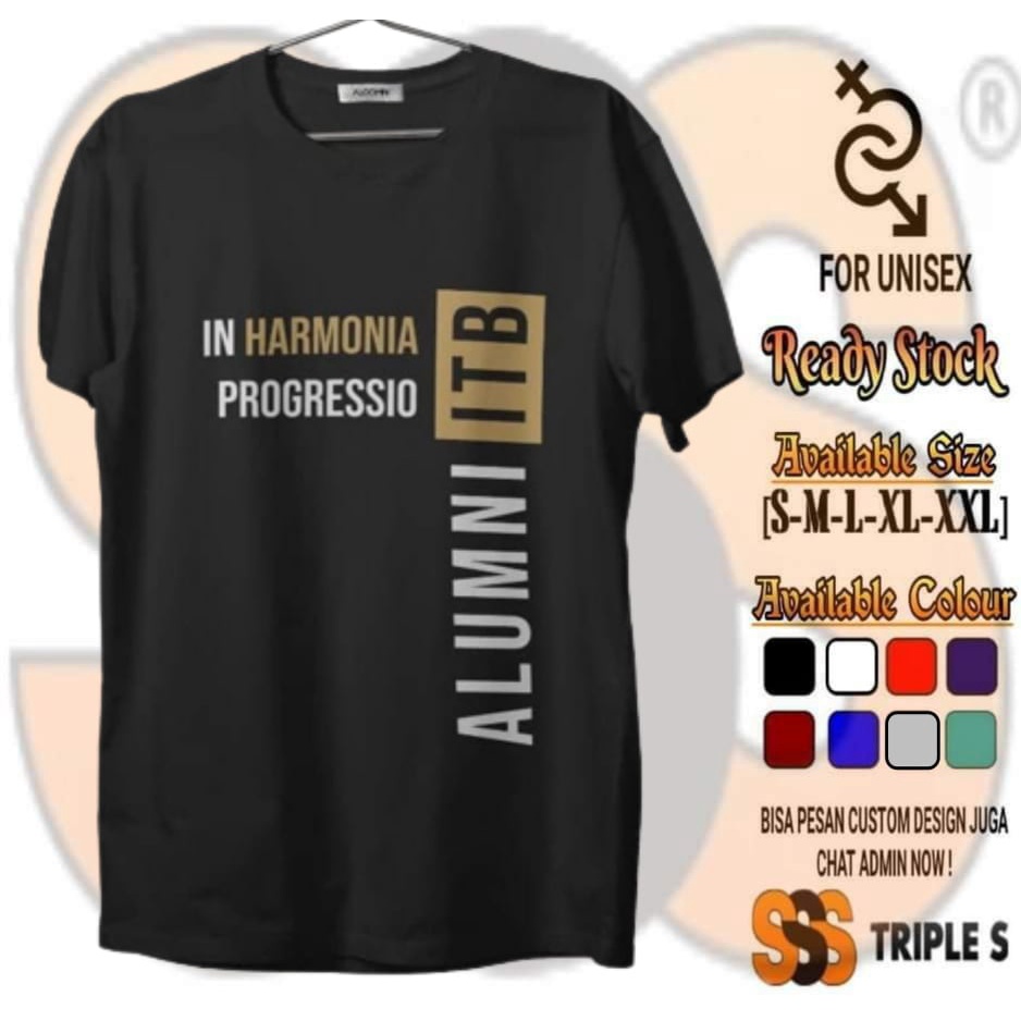 เสื้อยืด ALUMNI ITB ใน HARMONIA PROGRESSIO COOL ALUMNI เสื้อยืด CAN REQUEST UNIV NAME