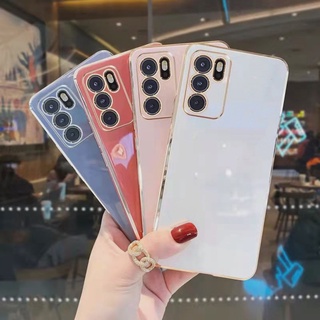 เคส OPPO A16K F11 Pro F11 A83 F5 A79 A95 5G Reno 4Z 5G ตรงขอบ Electroplated Soft เคสโทรศัพท์