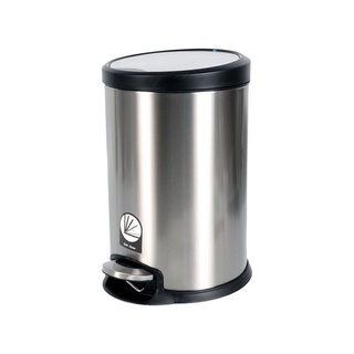 KASSA HOME ถังขยะแบบเหยียบ ขนาด 12 ลิตร สีเงิน KASSA HOME ถังขยะ KASSA HOME Pedal Trash Bin Size 12 Liters Silver KASSA