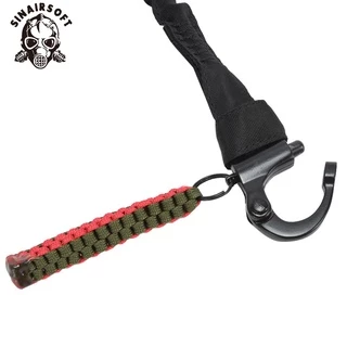 Sinairsoft Outdoor Mountaineering Camping ร่มเชือกสลิงยุทธวิธีมัลติฟังก์ชั่นความปลอดภัย Lanyard Rescue Sling
