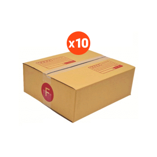 กล่องไปรษณีย์ กล่องพัสดุ กระดาษ KS ฝาชน (เบอร์ Fเล็ก) พิมพ์จ่าหน้า (10 ใบ) กล่องกระดาษ