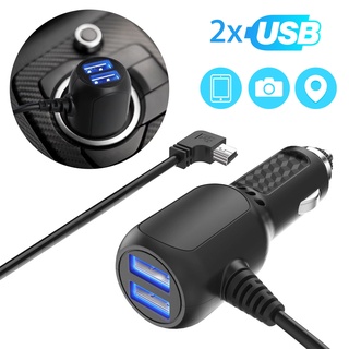 อะแดปเตอร์สายชาร์จ USB GPS 2 USB สําหรับรถยนต์ ☆Litastefulvedo