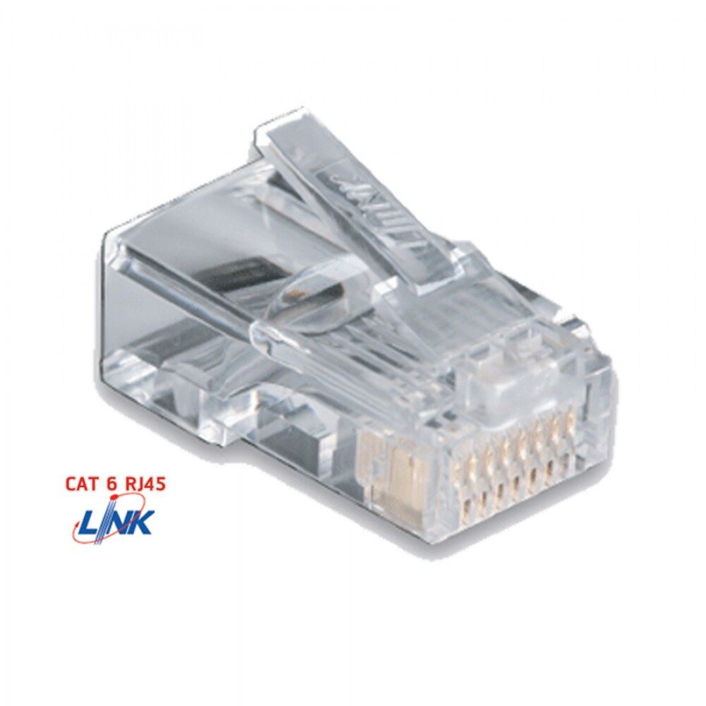 LINK US-1002 CAT6 RJ45 MODULAR PLUG ตัวผู้ - 1 PACK บรรจุ 10 ตัว - แบบเลือกซื้อ BY N.T Computer