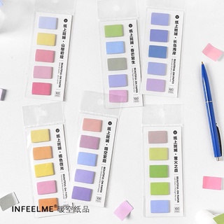 &lt;พร้อมส่ง&gt; Infeel Me กระดาษโน๊ตกาวแบบแท่ง Bar Sticky Note 6 โทนสี พาสเทล น่ารัก โพสอิท, กระดาษโน๊ต, เครื่องเขียน, สมุด