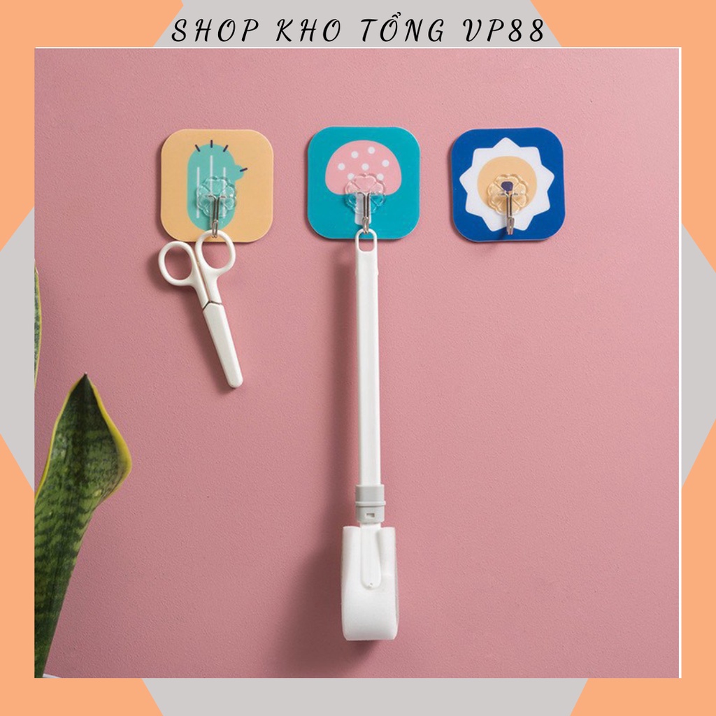 Combo 10 ตะขอสติ๊กเกอร์ติดผนัง 3D Super Sticky Super Heavy Duty พิมพ์ 88072 SHOP WAREHOUSE TOTAL88