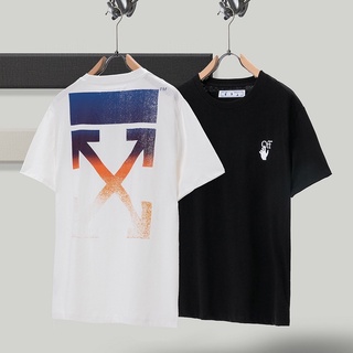 OFF WHITE new frosted gradient blue arrow T-shirt