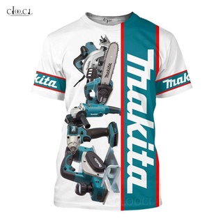 เสื้อยืดแขนสั้นลําลอง พิมพ์ลาย CLOOCL Makita สไตล์ฮาราจูกุ แฟชั่นฤดูร้อน สําหรับผู้ชาย และผู้หญิง