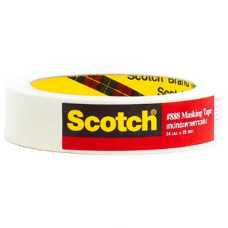 3M กระดาษกาวย่น 24 มม.x25หลา 24MMX25Y MASKING TAPE สี อุปกรณ์ทาสี