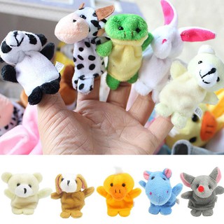 ตุ๊กตาลายนิ้วมือตุ๊กตานิ้วมือรูปสัตว์น่ารัก 10 ชิ้น