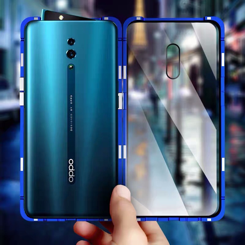 A001 #CASE PHONE FOR Oppo A31 A5 F15 A9 F7,A3s,F9,F11pro,A5S,A1K,A7 เคสแม่เหล็ก ประกบ (กระจกด้านหลัง) กันกระแทก