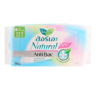 ลอรีเอะ ผ้าอนามัย เนเชอรัลแอนตี้แบคพลัส 22ซม. 16ชิ้น (8851818074842)