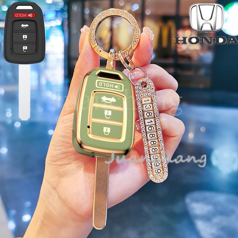 เคสกุญแจรีโมทรถยนต์ TPU อุปกรณ์เสริม สําหรับ  Honda Mobilio Accord CIVIC CRV JAZZ HR-V HRV FIT XRV VEZEL CITY JAZZ CIVIC HRV FRV ราคา ถูกที่สุด ดีลบีเคเค แกลเลอรีภาพที่ 6
