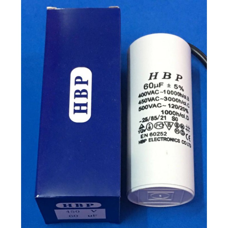 คาปา AC แบบสาย 60UF450VAC. 75UF450VAC 100UF450VAC