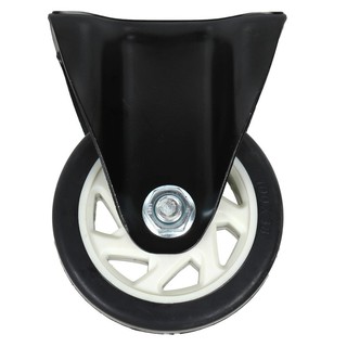 FIXED PLATE CASTER WHEEL FITT 623100 4" BLACK ลูกล้อแป้นตายPU FITT 623100 4นื้ว สีดำ ลูกล้อ อะไหล่เฟอร์นิเจอร์ เฟอร์นิเจ