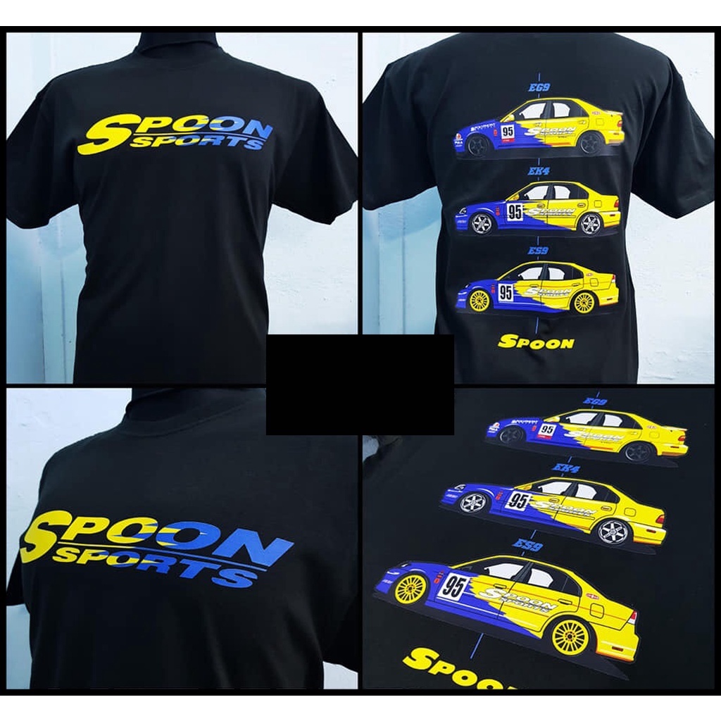 Spoon Sports Honda Civic EG9 EK4 ES9 Limited (เสื้อยืดสีดํา)