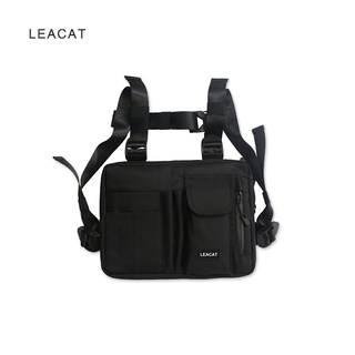 Leacat กระเป๋าคาดอก ปรับได้ สไตล์ฮิปฮอป สตรีท แฟชั่นสําหรับผู้ชาย