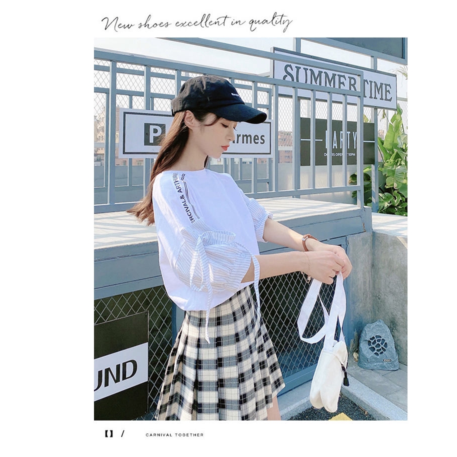 Blouse Women S-XL 2020 Summer Fashion Korean Style Short Sleeve Solid ...